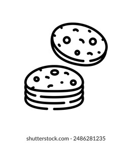 Vektorgrafik des Cookie-Symbols im Linienstil