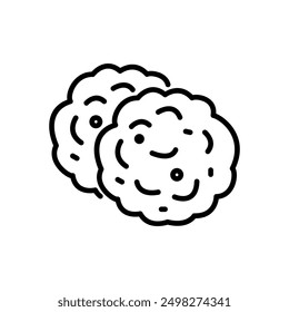 cookie icon vector in line style