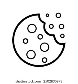 Cookie icon vector with simple design