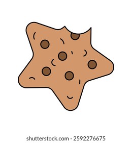 cookie icon with white background vector stock illustration
