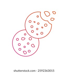 cookie icon with white background vector stock illustration