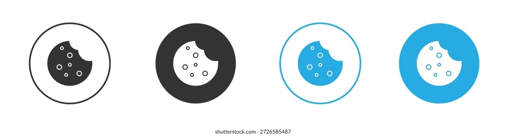Iconos de la galleta, para el concepto móvil y el Diseño web. Ilustración vectorial. EPS10