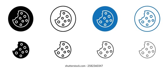 Cookie icons pack vectors for app and web ui designs