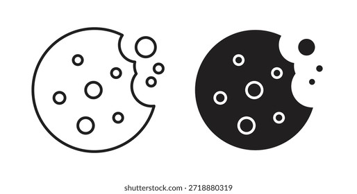 Conjunto de iconos de galletas aislados sobre fondo blanco Ilustración vectorial plana.