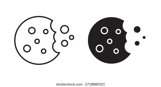 Conjunto de iconos de galletas aislados sobre fondo blanco Ilustración vectorial plana.