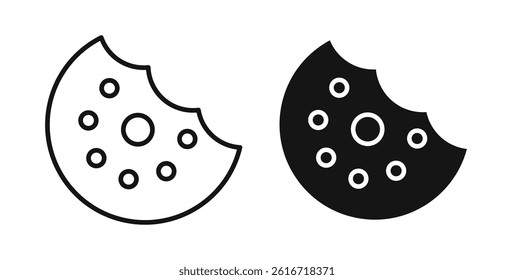 Cookie icons set for website design