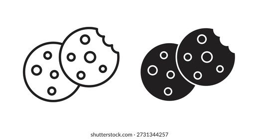 Symbol für Cookies. Vektorgrafik-Paket für Apps und Designs