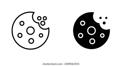 Cookie icons thin line illustrations designs