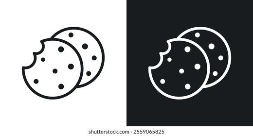 Cookie icons. vector set in black colors