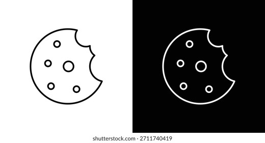 Símbolo de Vector de iconos de galletas con líneas de trazo editables para Diseños web