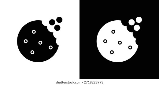Iconos de galletas. Vector Plantilla Ilustración Símbolo Píxeles Perfecto