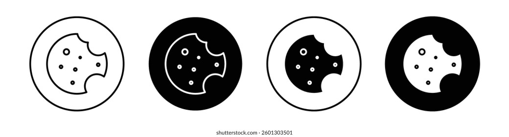 Cookie icons vectors graphics collection