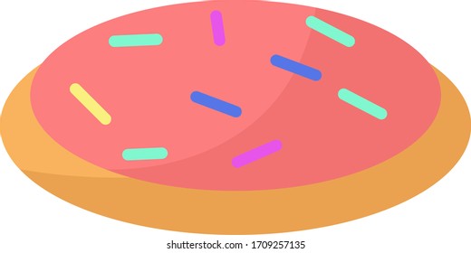 Cookie, illustration, vector on white background