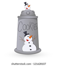 Cookie Jar - Christmas Vector Illustration