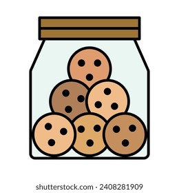 Cookie jar icon. Sweets. Vector.