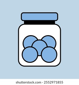 Cookie jar vector icon. Kitchen appliance. Graph symbol for cooking web site design, logo, app, UI