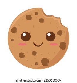 cookie kawaii food icon isolated