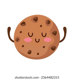 cookie kawaii food vector isolated