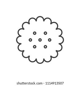 Cookie line icon.