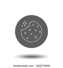 Cookie line icon, outline vector sign, linear style pictogram isolated on white. Symbol, logo illustration.