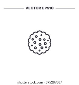 cookie. line icon. vector illustration