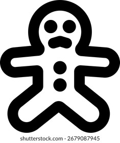 Diseño de icono de estilo de línea de galletas