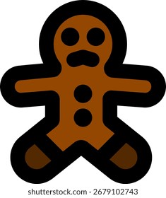 cookie line style icon design