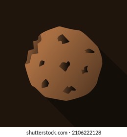Logo de Cookie con chips de chocolate, ilustración minimalista de una galleta.