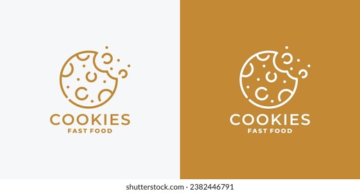 Cookie logo design vector illustration