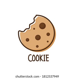 Cookie Logo Design. Cookie Vector On White Background.