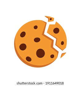 Cookie logo design. Cookie vector on white background.