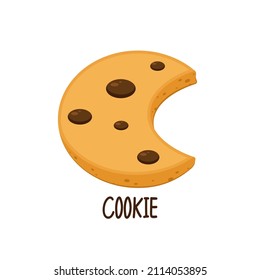 Cookie logo design. Cookie vector on white background.