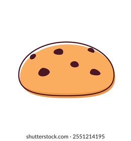 Design des Cookie-Logos. Keksvektor auf weißem Hintergrund. Keks-Schokolade-Chip.