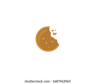 Cookie logo food vector icon 