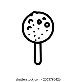 cookie lolly line vector doodle simple icon