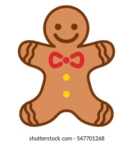 Cookie man isolated on white background