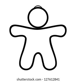 Cookie man on a white background