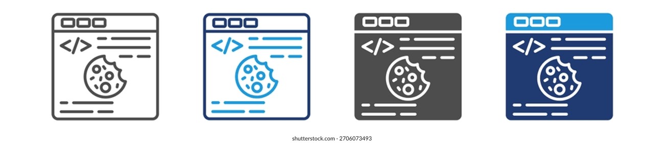 Cookie-Management-Symbol Set Multi-Stil