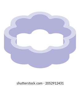 Cookie mold flower icon. Isometric of Cookie mold flower vector icon for web design isolated on white background