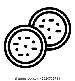 Cookie molds cake icon. Outline Cookie molds cake vector icon for web design isolated on white background