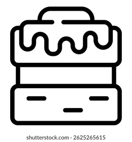 Cookie molds cream cake icon. Outline Cookie molds cream cake vector icon for web design isolated on white background