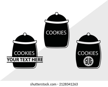 Cookie Monogram Printable Vector Illustration