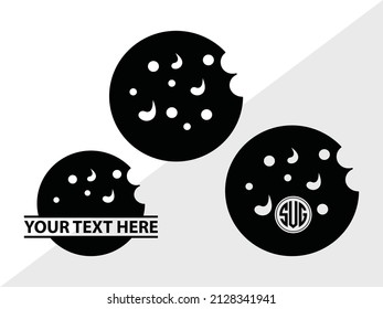 Cookie Monogram Printable Vector Illustration