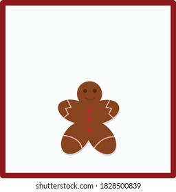 cookie on colored background with red border