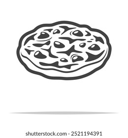 Cookie outline icon transparent vector isolated