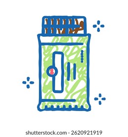 cookie package doodle icon sketch vector. cookie package sign. isolated symbol illustration