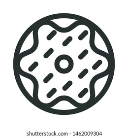 cookie, pastry, biscuit, bakery - minimal line web icon. simple vector illustration. concept for infographic, website or app.