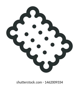 cookie, pastry, biscuit, bakery - minimal line web icon. simple vector illustration. concept for infographic, website or app.