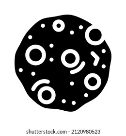 cookie pastry food glyph icon vector. cookie pastry food sign. isolated contour symbol black illustration