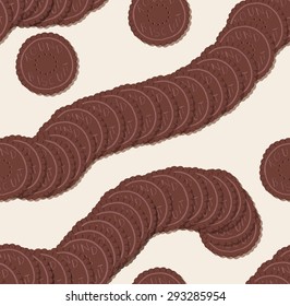 Cookie pattern, seamless.
